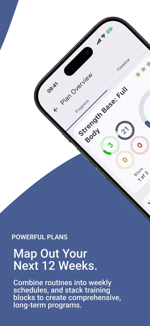 Map out your next 12 weeks with routines, weekly schedules, and training blocks.
